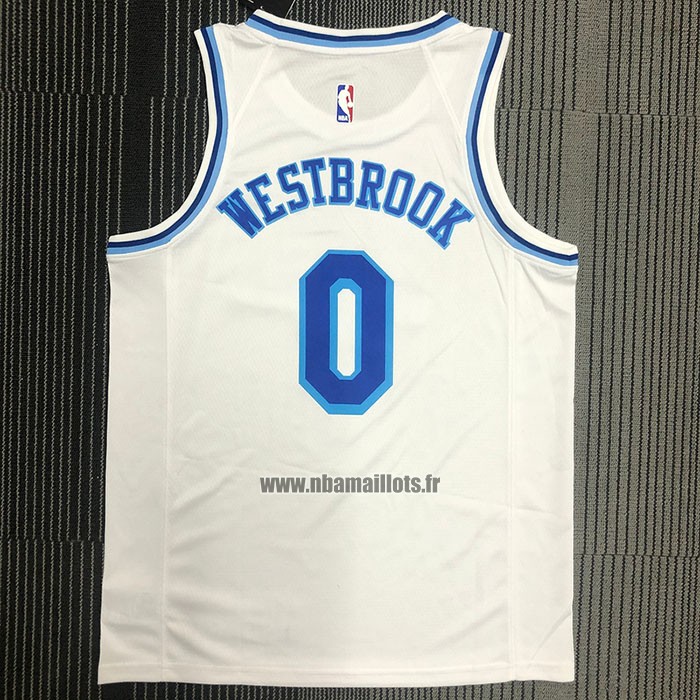 Maillot Los Angeles Lakers Russell Westbrook NO 0 Classic 2019-20 Blanc